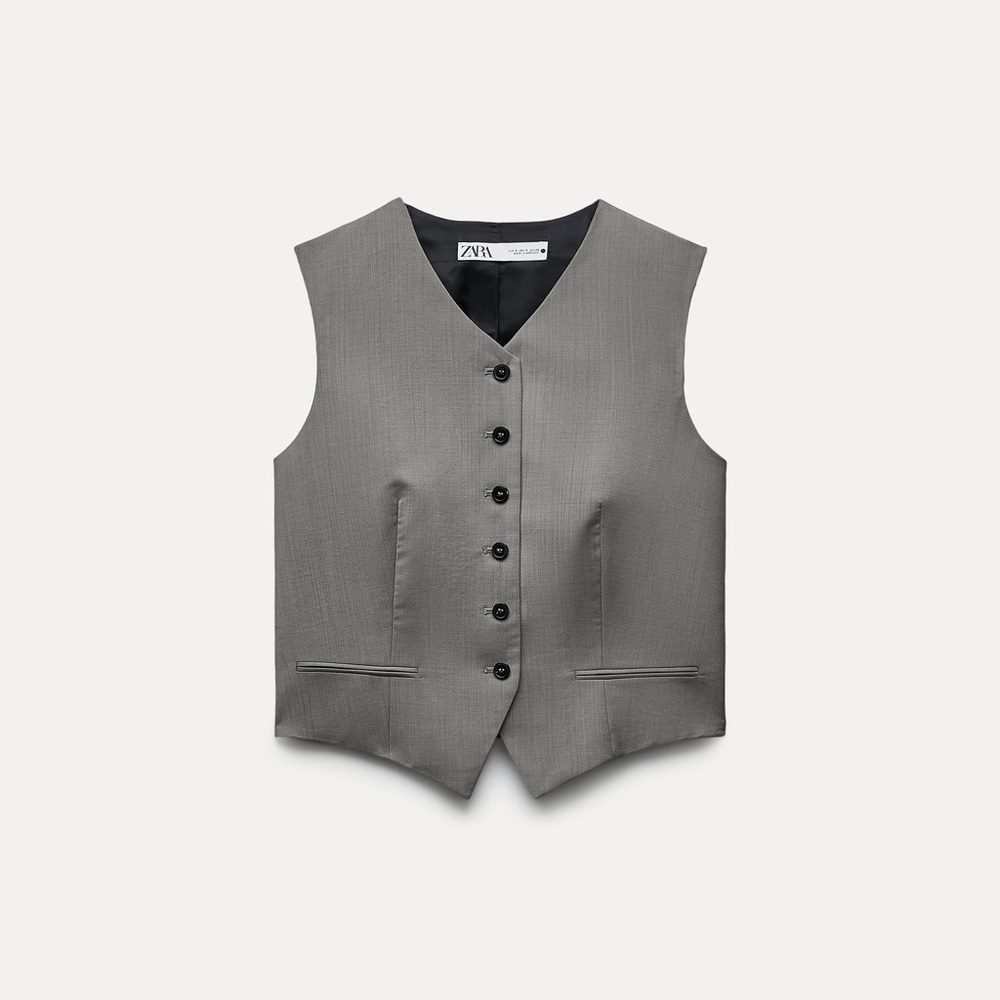 ZARA COLLECTION MINIMALIST WOOL VEST